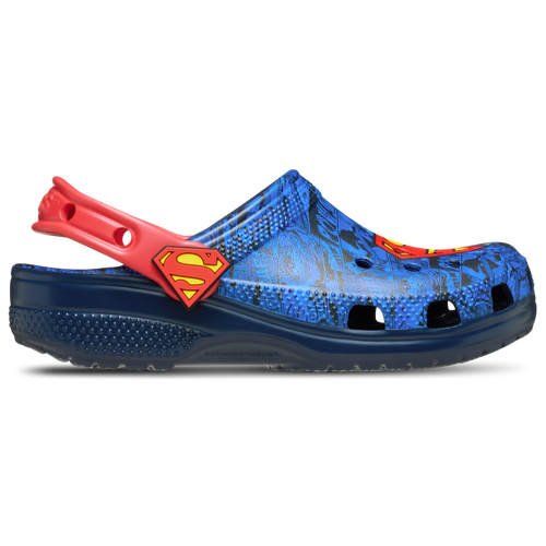 Crocs X Superman Big Kids Classic Clogs From Finish Line In Blue