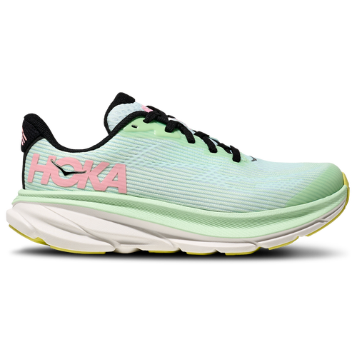 GIRLS - HOKA Clifton 9 - Green/Pink