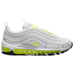 Girls' Grade School - Nike Air Max 97 - White/Volt