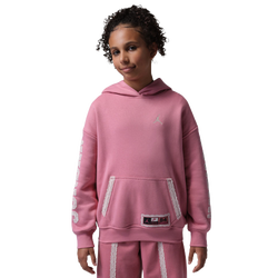 Girls' Grade School - Jordan She's an Allstar Pullover Hoodie - Tan/Desert Berry