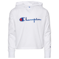 Girls' Grade School - Champion Heritage Pullover Hoodie - White/White