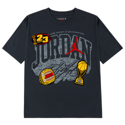 Boys' Grade School - Jordan Patch Block Short Sleeve T-Shirt  - Black/Multi
