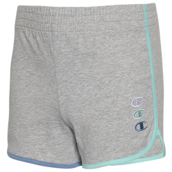Girls' Grade School - Champion Gym Shorts - Grey/White