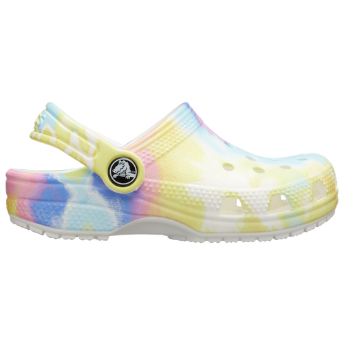 

Girls Crocs Crocs Classic Tie Dye Clogs - Girls' Grade School Shoe White/Multicolor Size 06.0