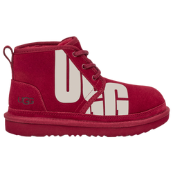 Boys' Grade School - UGG Neumel Split Logo - Red/Red