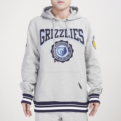 

Pro Standard Mens Pro Standard Grizzlies Crest Emblem Fleece P/O Hoodie - Mens Gray Size XL