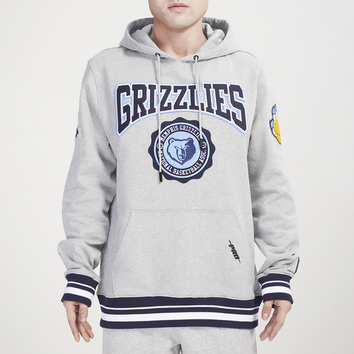 

Pro Standard Mens Pro Standard Grizzlies Crest Emblem Fleece P/O Hoodie - Mens Gray Size XXL