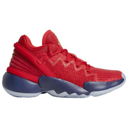 Girls' Grade School - adidas D.O.N. Issue 2 - Scarlet/Team Navy Blue/Gold Metallic