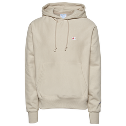 Men's - Champion Reverse Weave Left Chest C Pullover Hoodie - Beige/Beige