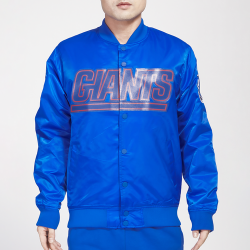 

Pro Standard Mens Pro Standard Giants Big Logo Satin Jacket - Mens Blue Size 3XL
