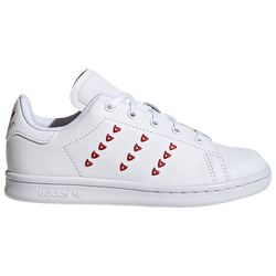 Girls' Preschool - adidas Originals Stan Smith V-Day - White/Red
