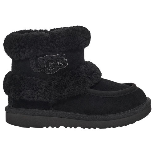 

UGG Girls UGG Mini Fluff - Girls' Grade School Shoes Black/Black Size 04.0