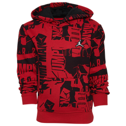 Boys' Preschool - Jordan Essentials AOP Pullover Hoodie - Red/Red