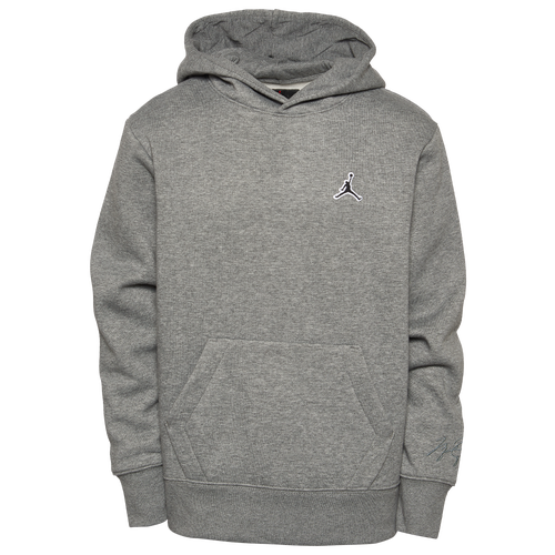 

Boys Jordan Jordan Essentials Pullover Hoodie - Boys' Grade School Carbon Heather Size M