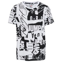 Boys' Grade School - Jordan Jumpman Flight All Over Print T-Shirt - White/Black