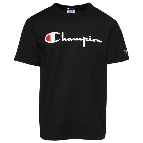 

Champion Mens Champion Script 22 Short Sleeve T-Shirt - Mens Black/White Size L