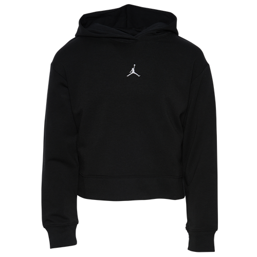 

Jordan Girls Jordan Essentials Boxy Pullover - Girls' Grade School Black Size S