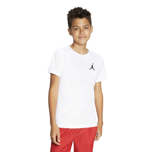 

Boys Jordan Jordan Jumpman Air EMB T-Shirt - Boys' Grade School White Size S