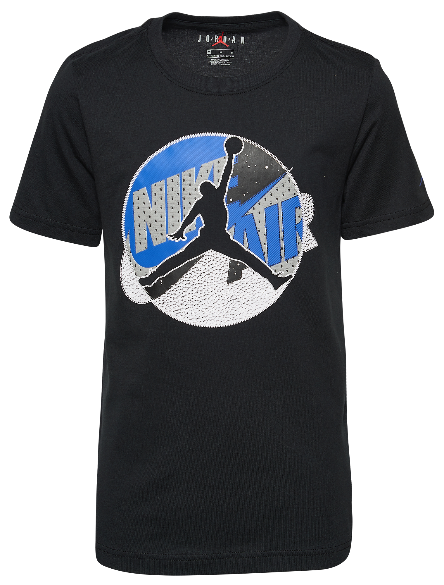 black and blue jordan shirt