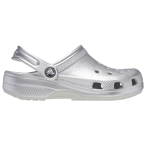 

Crocs Girls Crocs Classic Metallic Clogs - Girls' Grade School Shoes Silver Metallic Size 5.0
