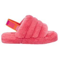 Girls' Grade School - UGG Fluff Yeah Slides - Strawberry Sorbet/Strawberry Sorbet