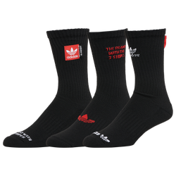 Men's - adidas Originals Passport 3pack Crew Socks - Black/Red/White