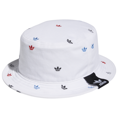 

adidas Originals Womens adidas Originals All Over Trefoil Bucket Hat - Womens White Size One Size