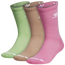 adidas Trefoil 3 Pack Crew Socks - Men's Pink/Beige/Mint