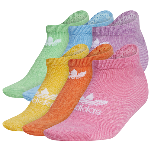 

adidas Originals adidas Originals OG Classic Superlite 6 pair No Show Socks - Womens Pink/Orange/Gold Size M