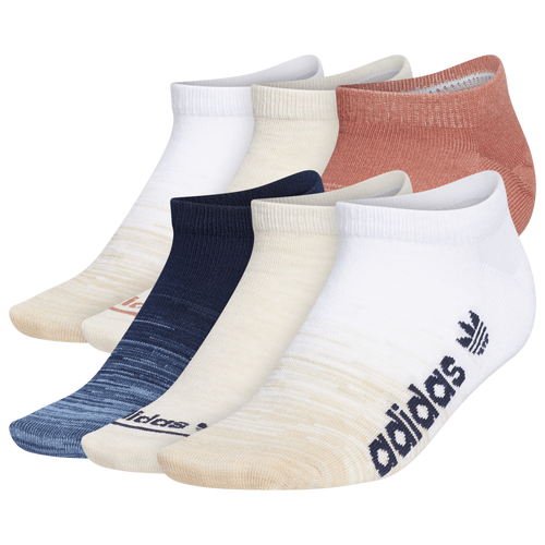 

adidas Originals adidas Originals Gradient 6 pack No Show Socks - Womens Magic Earth/Wonder White/Indigo Size M