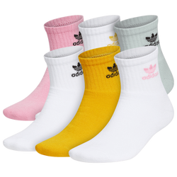 Men's - adidas Originals Quarter Socks 6 Pack - Almost Blue/White/Pink
