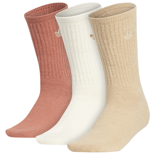  - adidas Originals Comfort 3 Pack Crew Socks - Beige/White