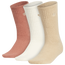 adidas Comfort 3 Pack Crew Socks - Women's Beige/White