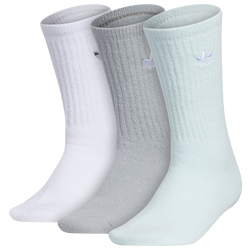 Women's - adidas Originals Comfort 3 Pack Crew Socks - White/Blue