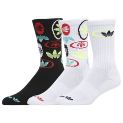 Men's - adidas Play Hard 3-Pack Crew - Black/Red