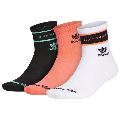 

adidas Originals adidas Originals OG 3 Stripe Life 3 PR Quarter Socks - Adult White/Black Size L