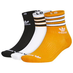 Adult - adidas Originals OG 3 Stripe Life 3 PR Quarter Socks - Orange/White/Black