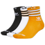 adidas OG 3 Stripe Life 3 PR Quarter Socks - Adult Orange/White/Black