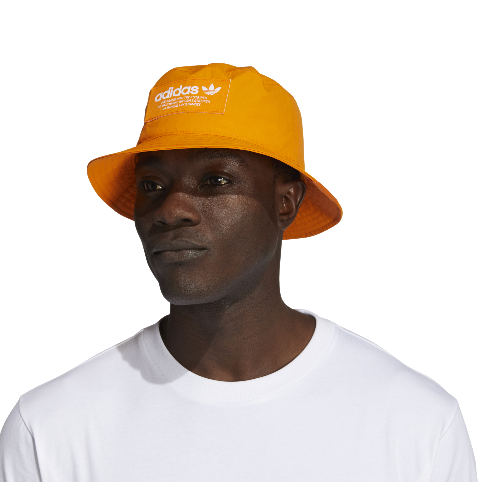 adidas Originals Logo Bucket Hat In White ($20) ❤ liked on