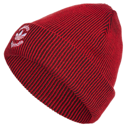 Men's - adidas OG Offset 3 Stripe Beanie - Red/Black