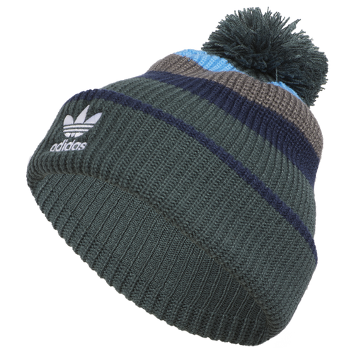 

adidas Originals Mens adidas Originals OG Cosmic Pom Beanie - Mens Mineral Green/Night Indigo /Gray Size One Size