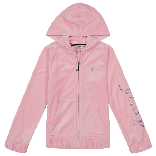 

Girls Juicy Couture Juicy Couture Velour Full-Zip Hoodie - Girls' Grade School Orchid Pink/Orchid Pink Size M