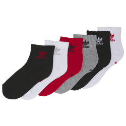 Boys' Grade School - adidas Originals Trefoil Quarter Socks - Black/White/Red