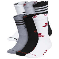 Men's - adidas Originals Remix 6 Pack Crew Socks - White/Black/Scarlet