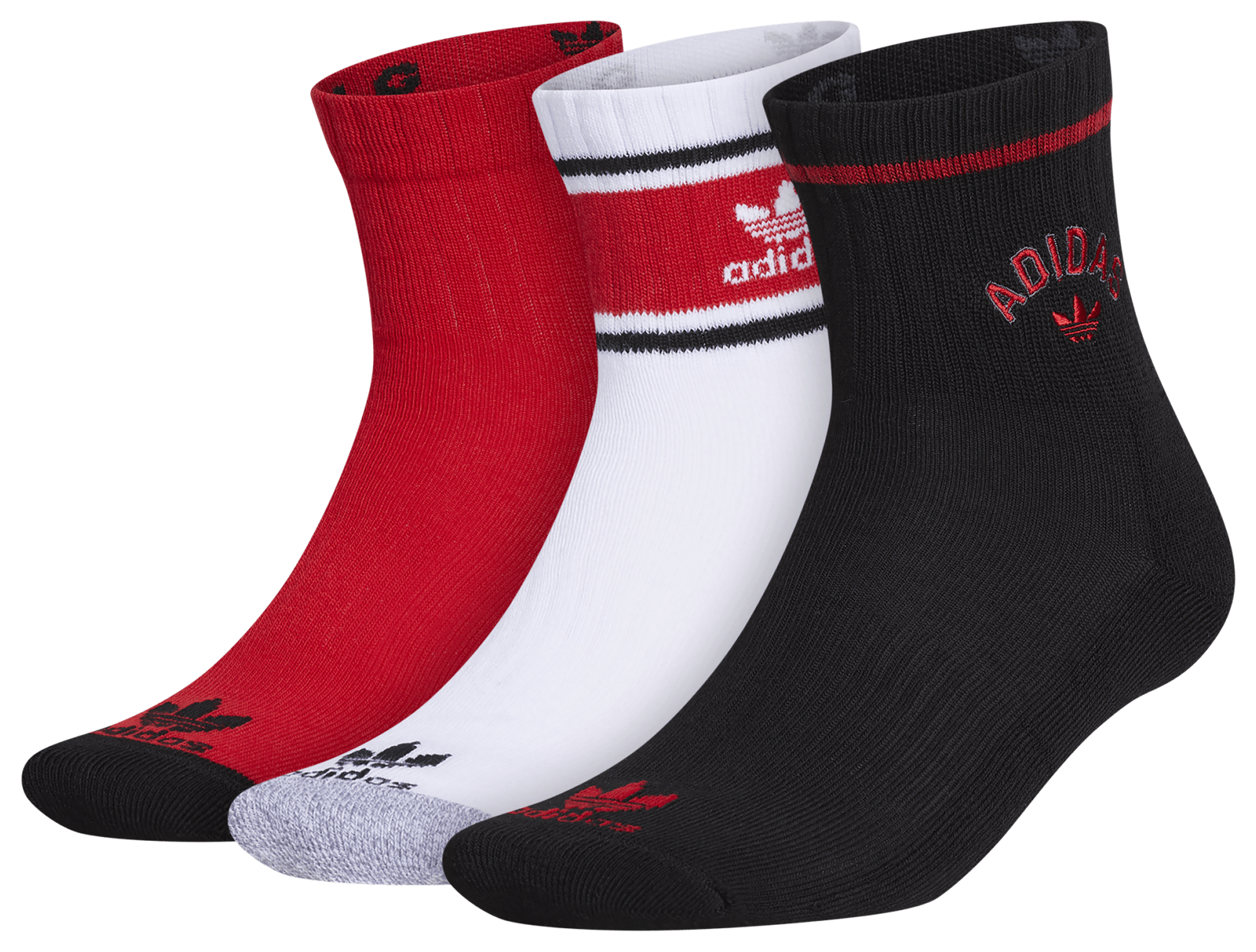 adidas Originals New Prep 3 Pair Quarter Socks