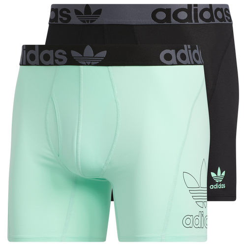 

adidas Originals Mens adidas Originals Trefoil 2 Pack Underwear - Mens Black/Teal Size M