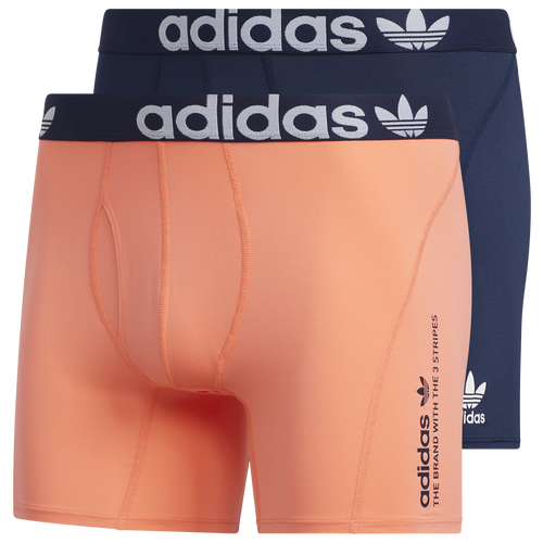 Adidas Originals Mens  Trefoil 2 Pack Underwear In Navy/pink