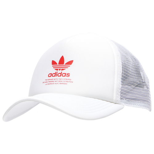 

adidas Originals Mens adidas Originals OG Recoded Life Trucker Hat - Mens White/Red Size One Size