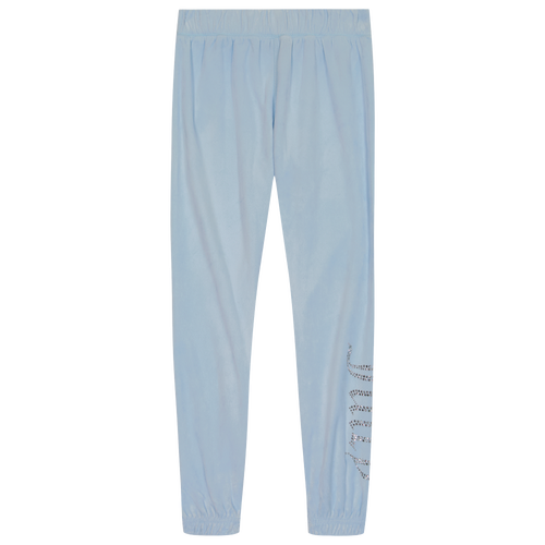 

Girls Juicy Couture Juicy Couture Velour Joggers - Girls' Grade School Sky Blue/Sky Blue Size M