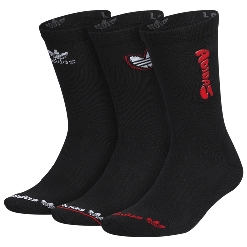 Adidas Originals Street Assorted 3 Pack Crew Socks Black